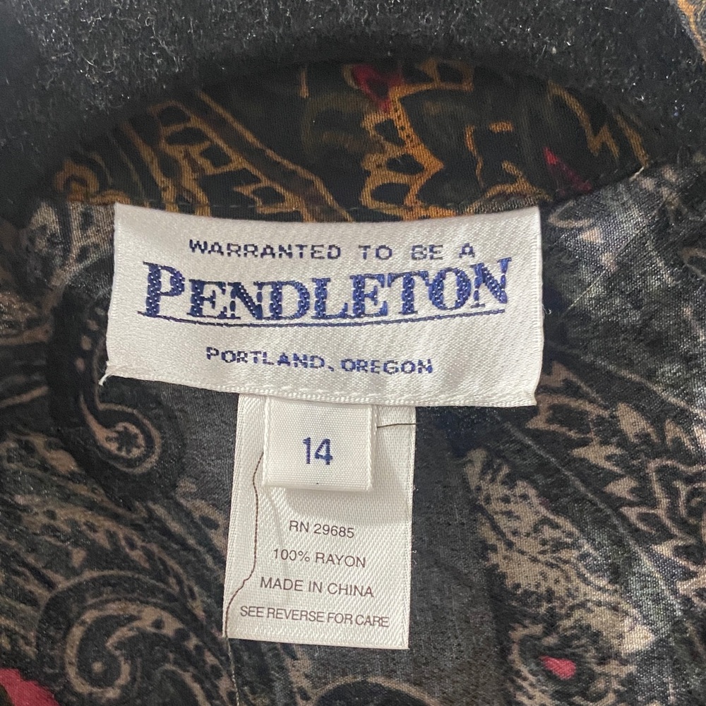 Pendleton Fall Multicolor Paisley Button Down Shi… - image 2